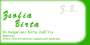 zsofia birta business card